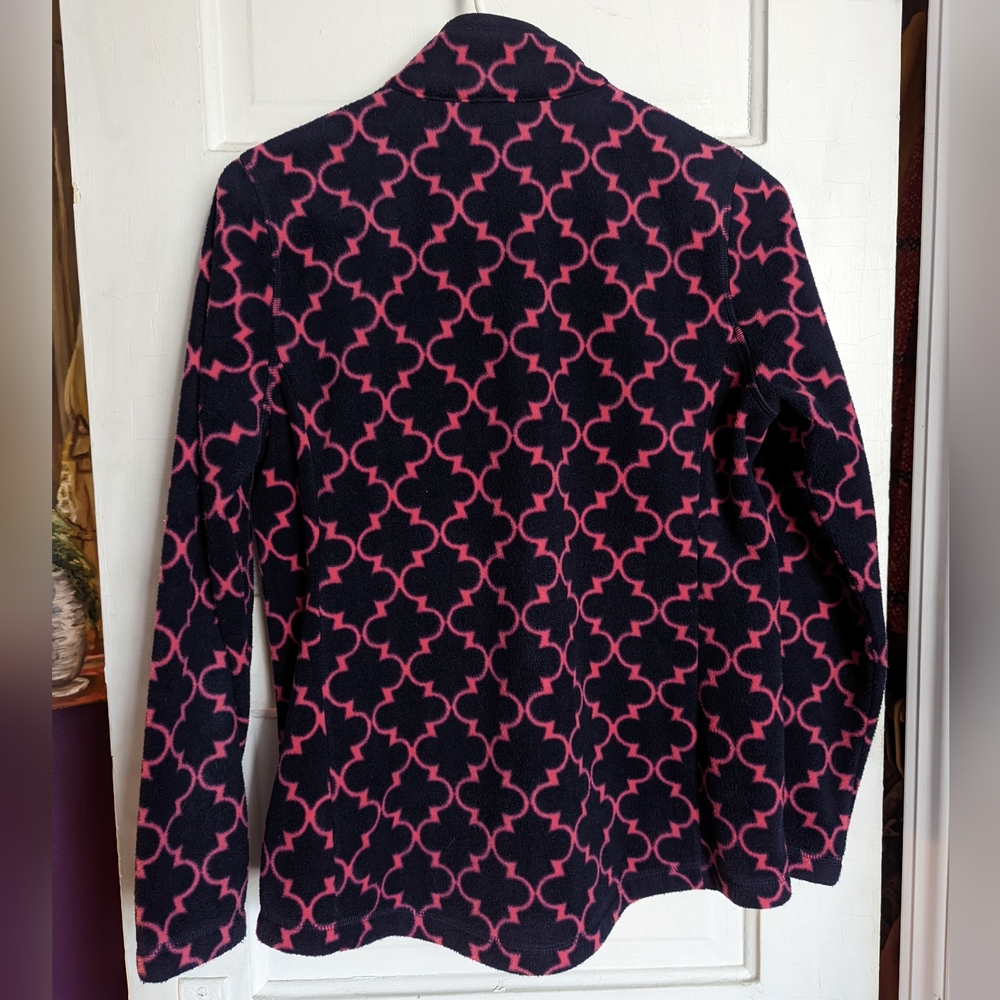 Patterned Fleece Jacket By Talbots - image 2